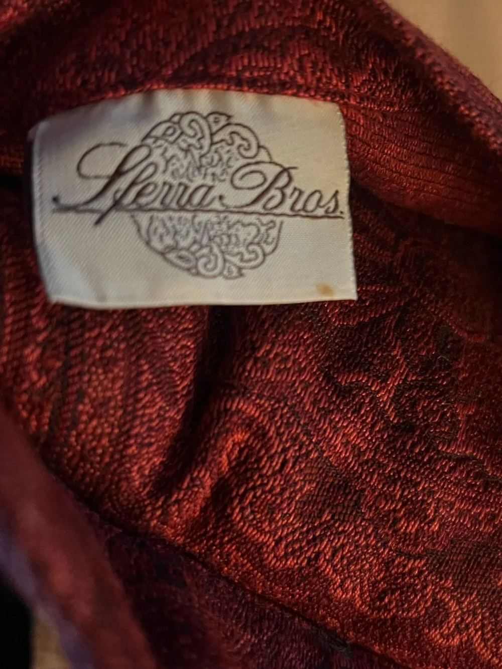 Vintage SFERRA Bros Italian Jacquard Down Pillow w/down insert.